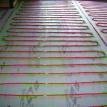 Blue board insulation and tubing installation